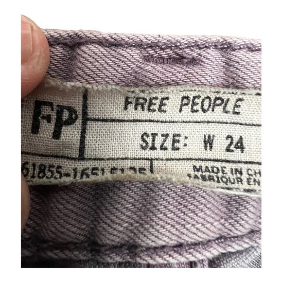 Free People sz 24 Purple Jeans Womens Colored Denim 61855-1651 5125 - Picture 2 of 9